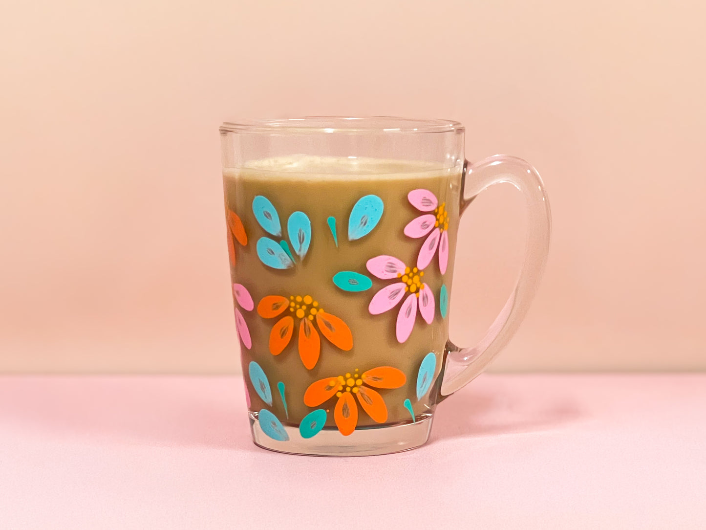 Hand-Painted Coffee Mug - Coralia