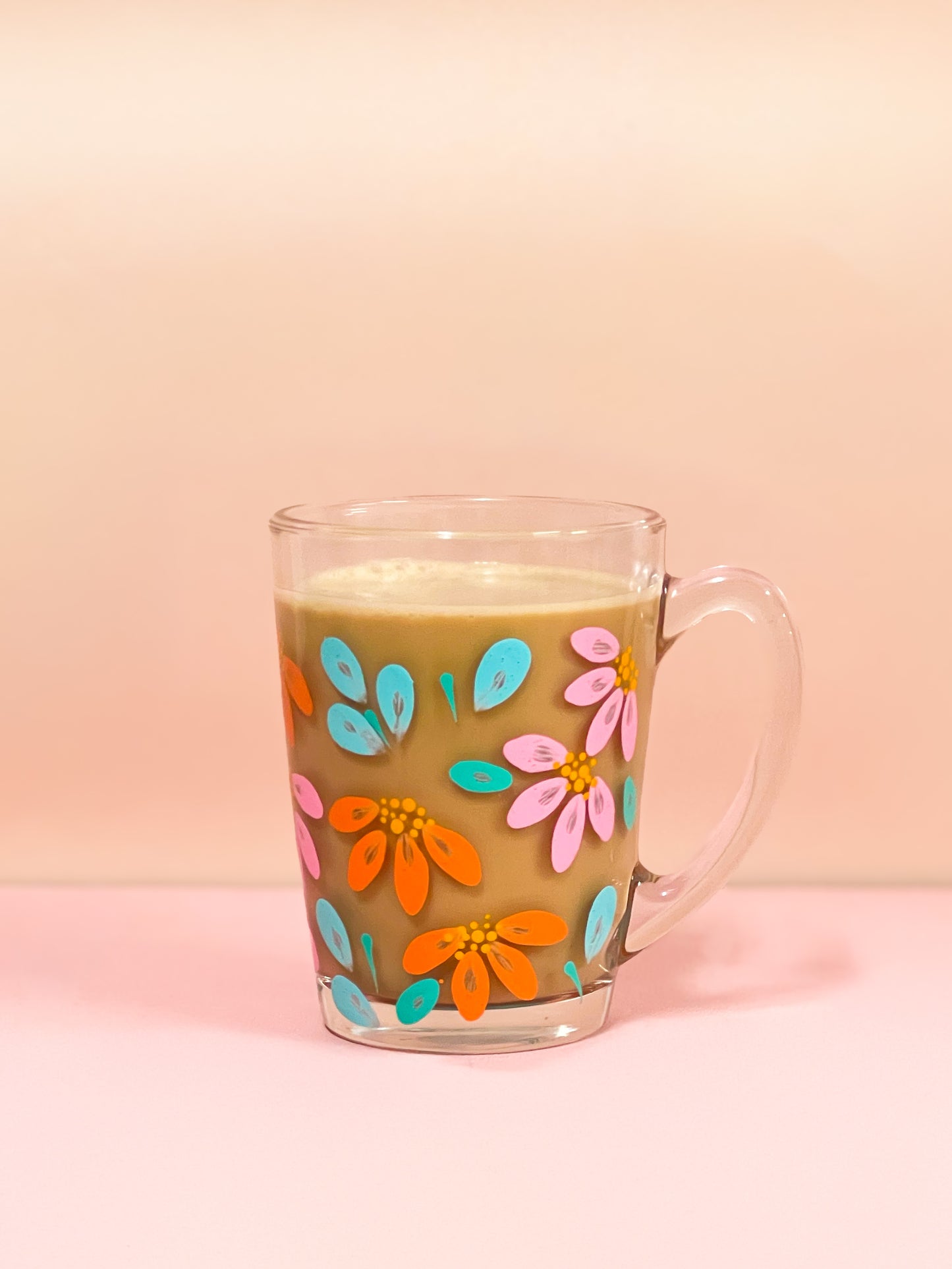 Hand-Painted Coffee Mug - Coralia