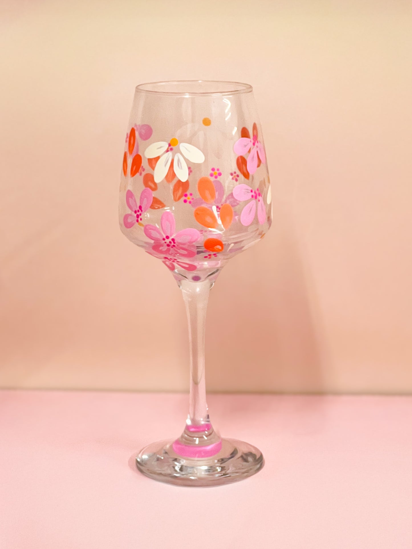 Hand-painted Wine Glass - Zara