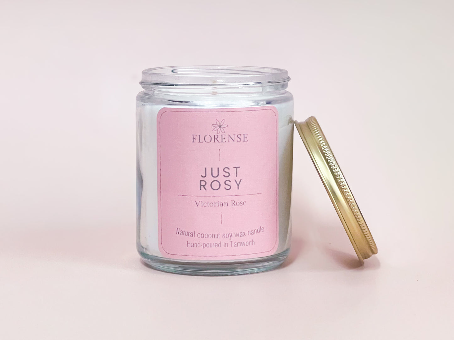 Mason Jar Candle - Clear | Just Rosy - Rose Victorian
