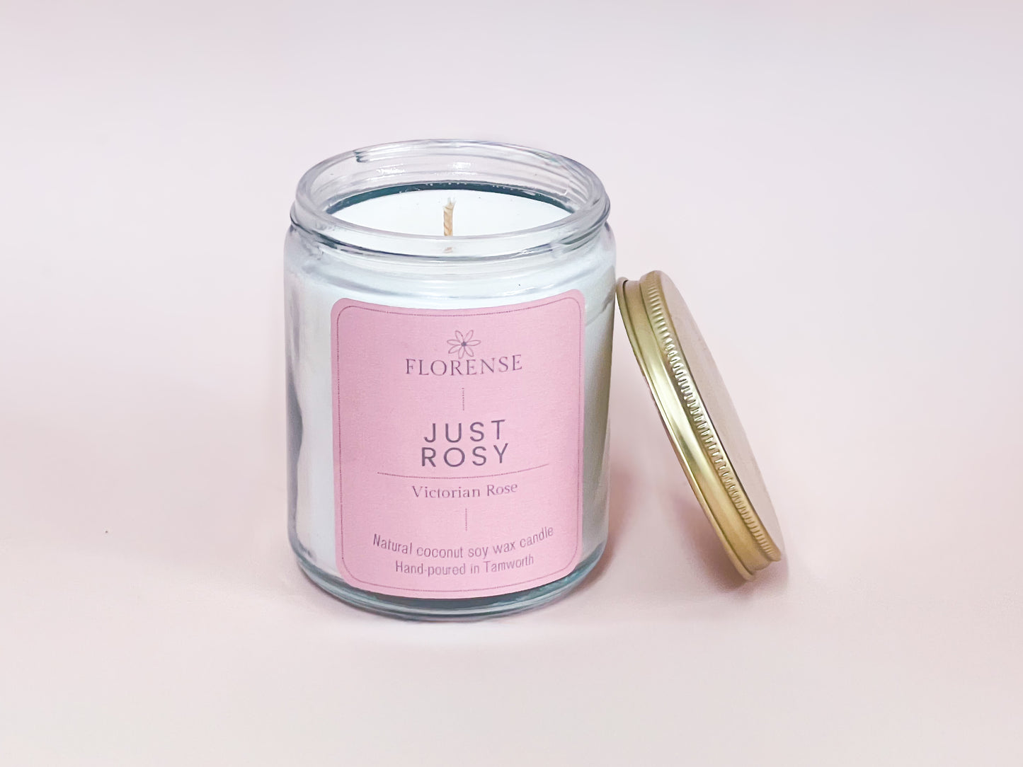 Mason Jar Candle - Clear | Just Rosy - Rose Victorian
