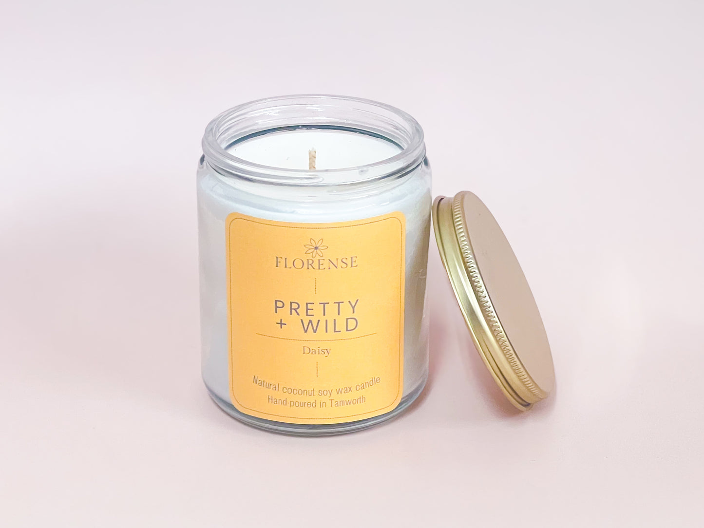 Mason Jar Candle - Clear | Pretty + Wild - Daisy