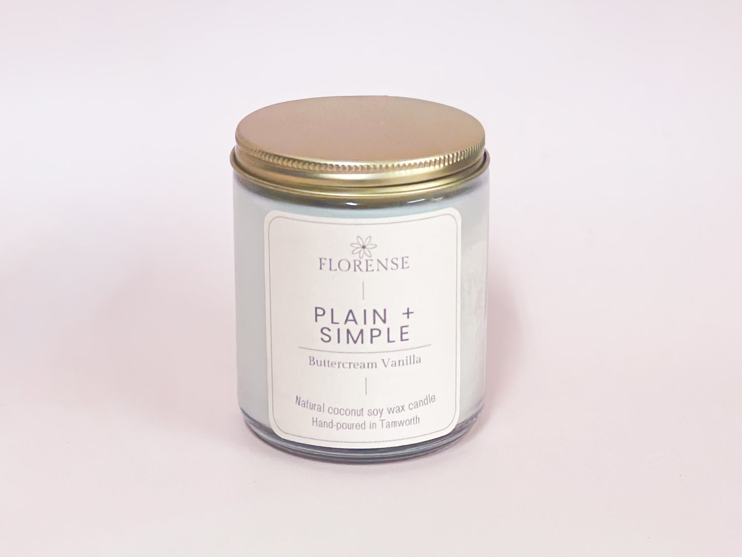 Mason Jar Candle - Clear | Plain + Simple - Buttercream Vanilla