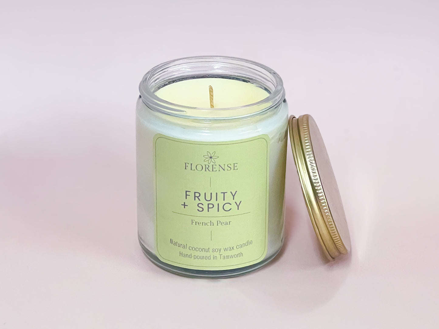 Mason Jar Candle - Clear | Fruity + Spicy - Frech Pear