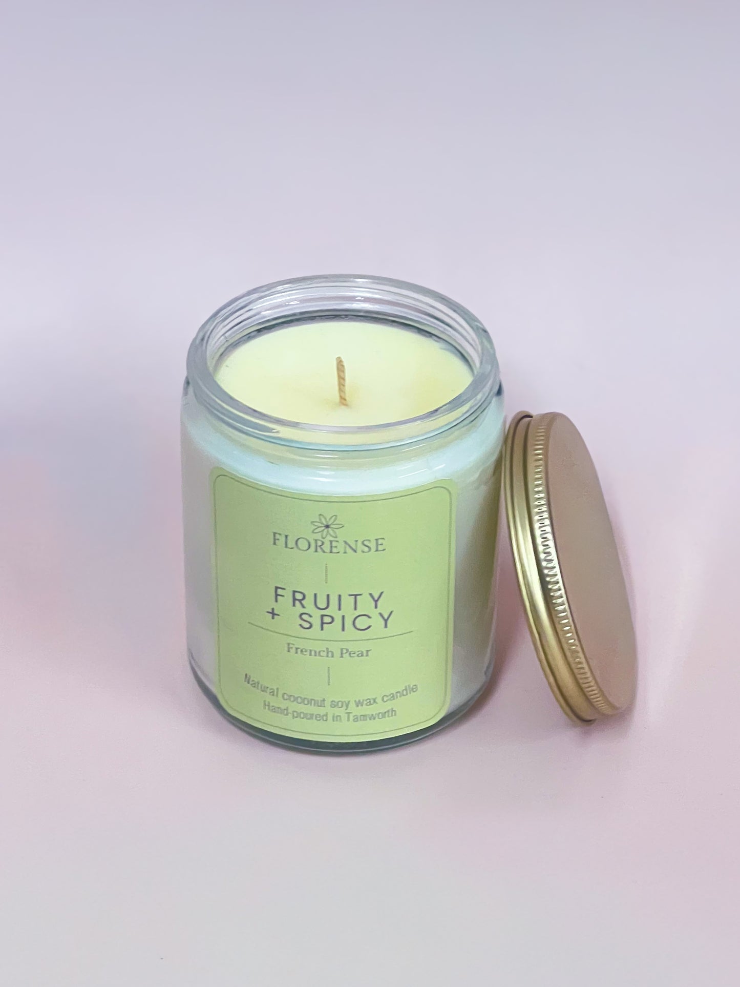 Mason Jar Candle - Clear | Fruity + Spicy - Frech Pear