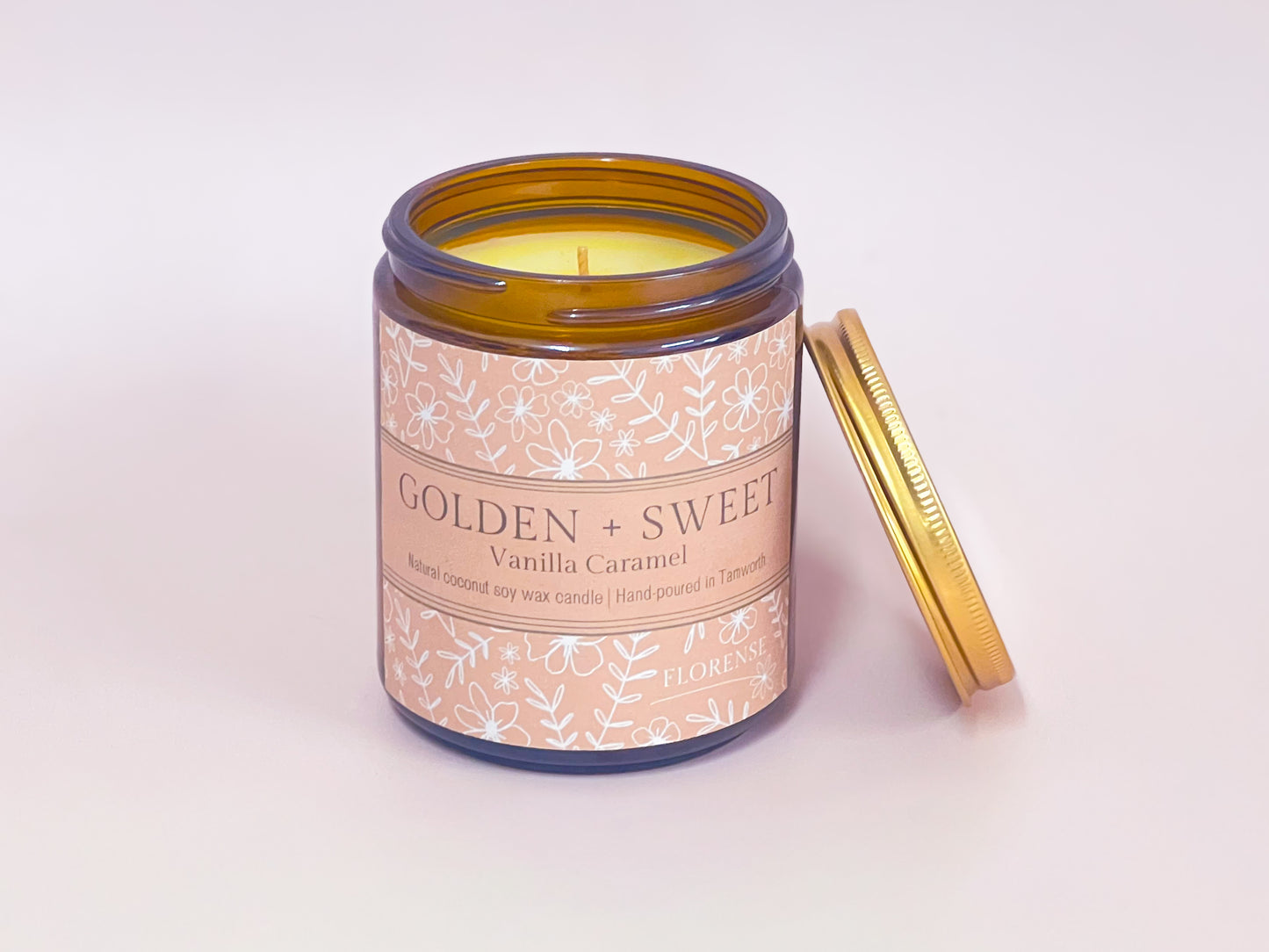 Amber Candle | Golden + Sweet (Vanilla Caramel)