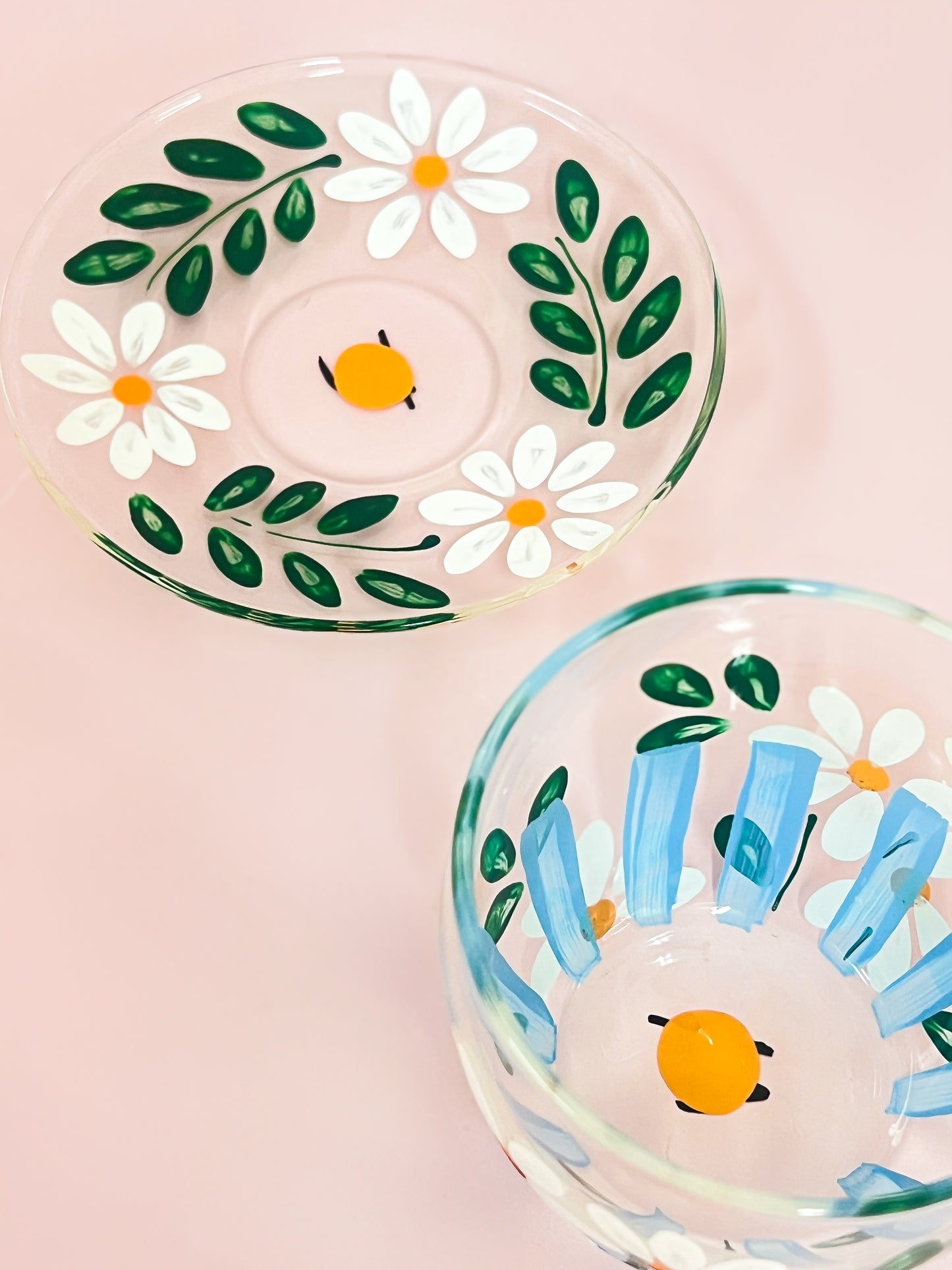 Hand-painted (Upcycled) Teacup + Saucer | Hanna