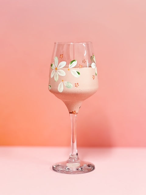 Hand-painted Wine Glass - Pippa