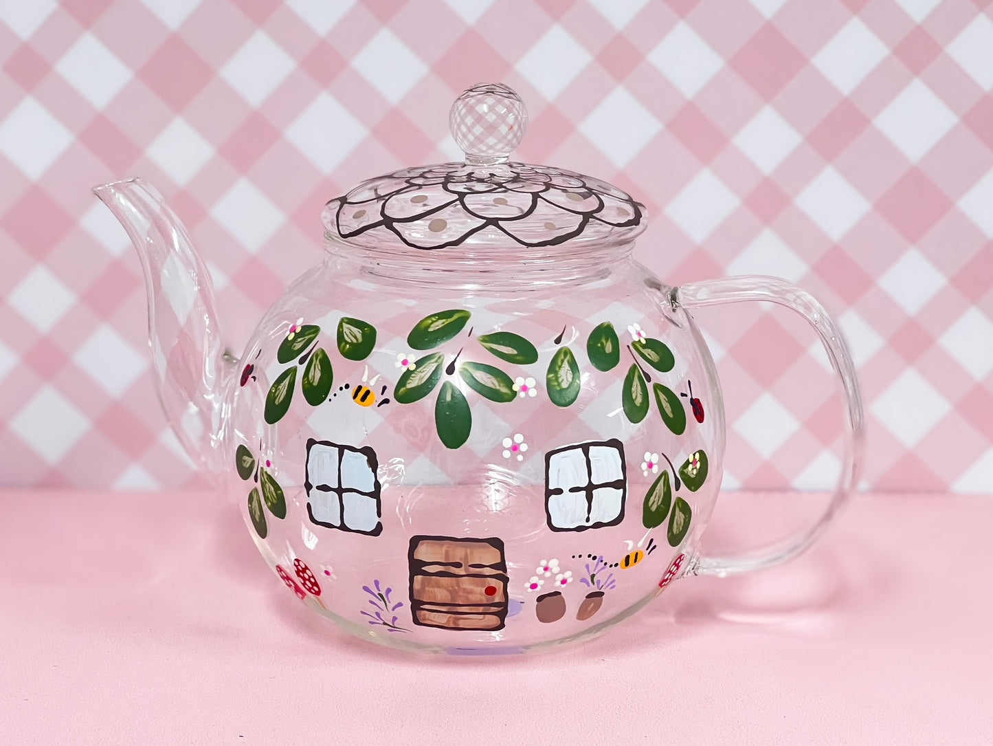 Hand-painted Teapot | Cottage