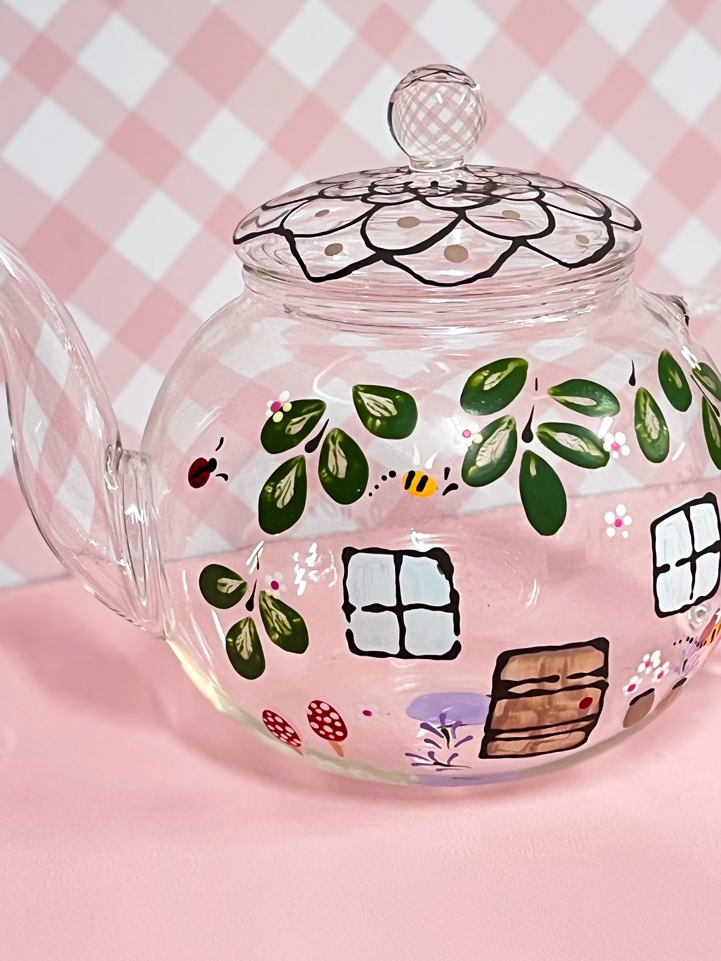 Hand-painted Teapot | Cottage