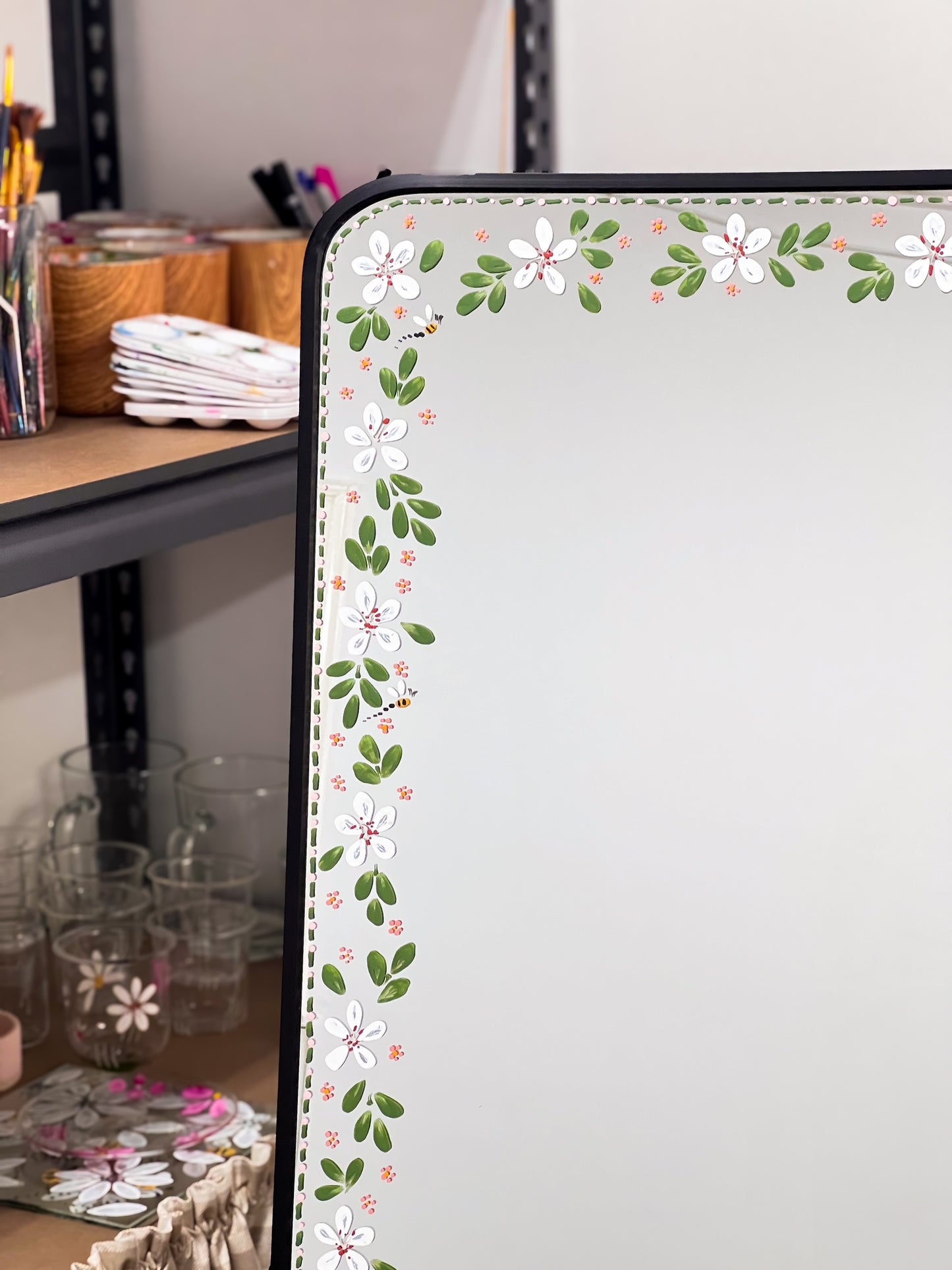 Hand-painted Mirror - Daisy Garden