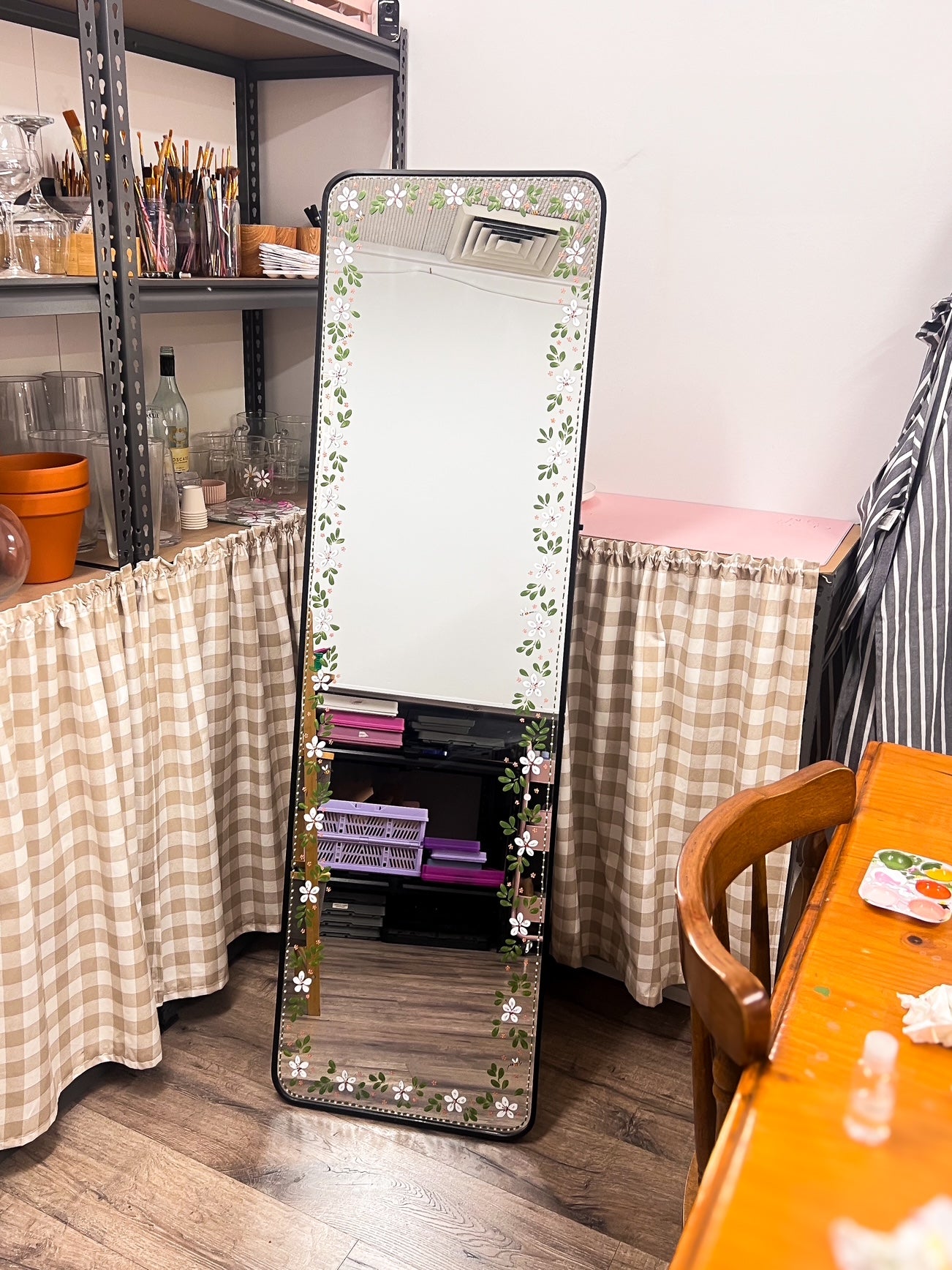 Hand-painted Mirror - Daisy Garden