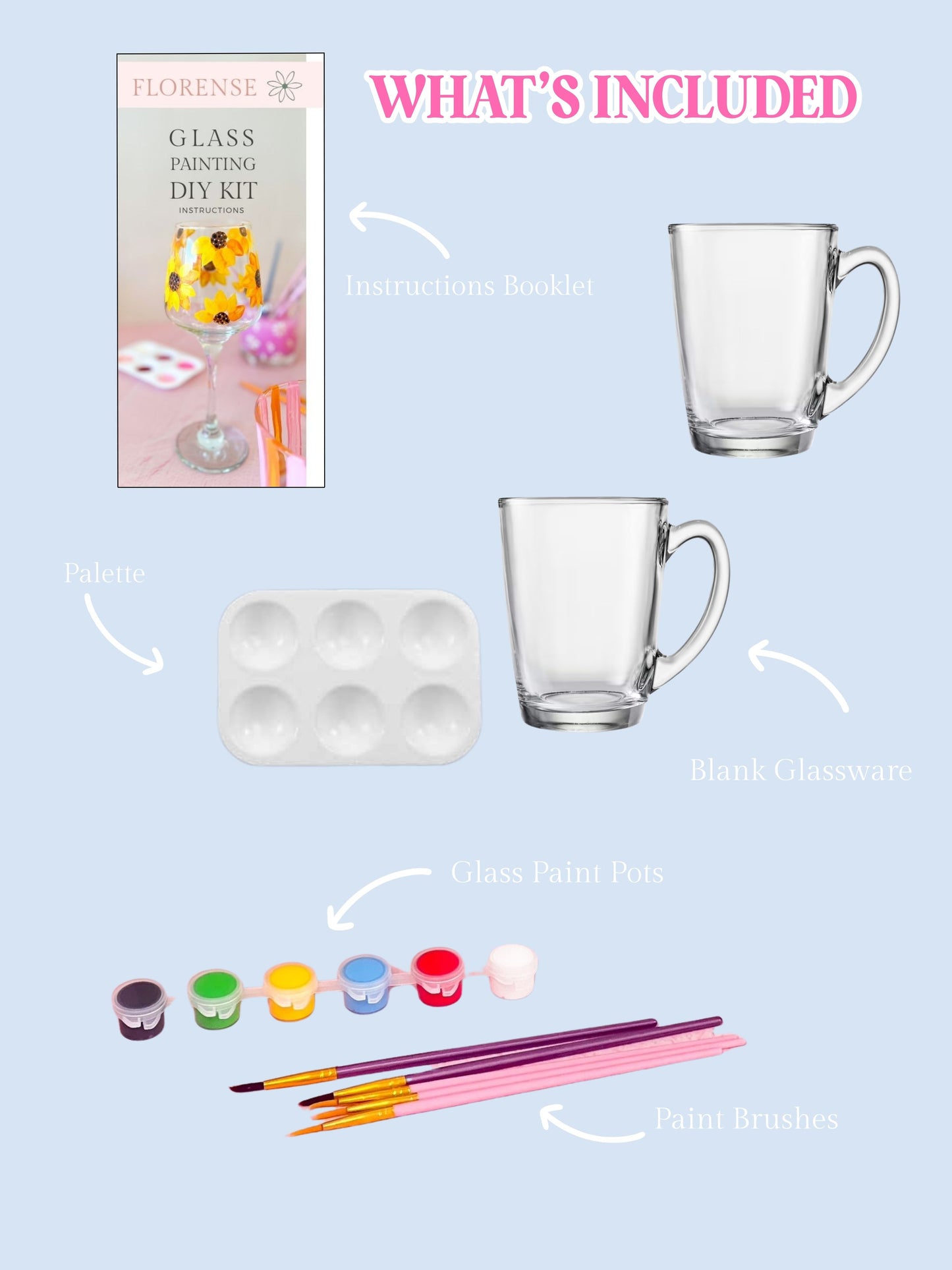 Glass Painting DIY Kit - Coffee Mug