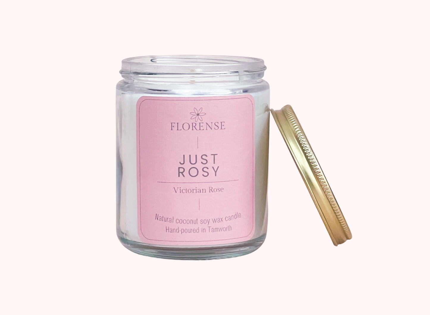 Mason Jar Candle - Clear | Just Rosy - Rose Victorian