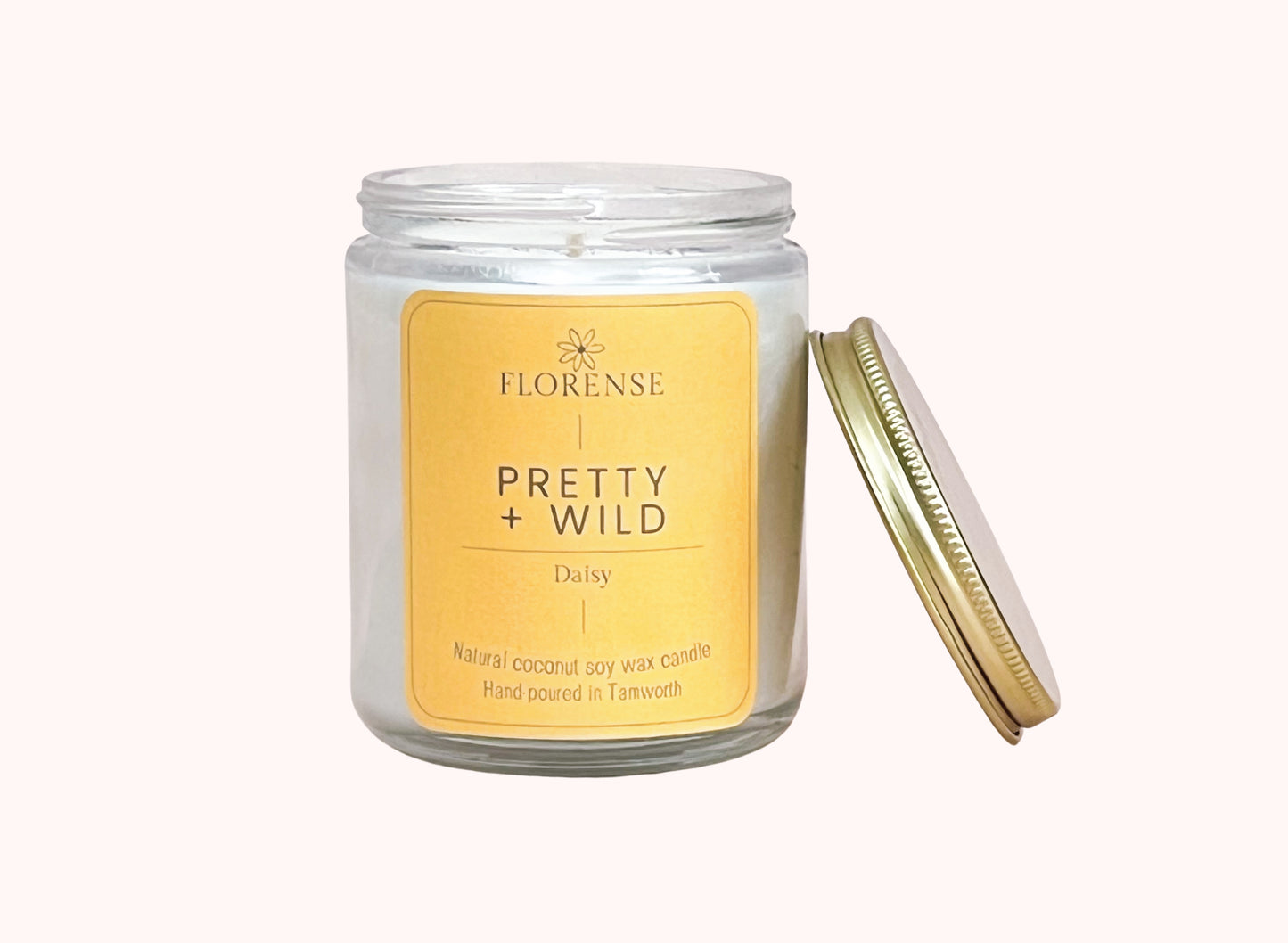 Mason Jar Candle - Clear | Pretty + Wild - Daisy
