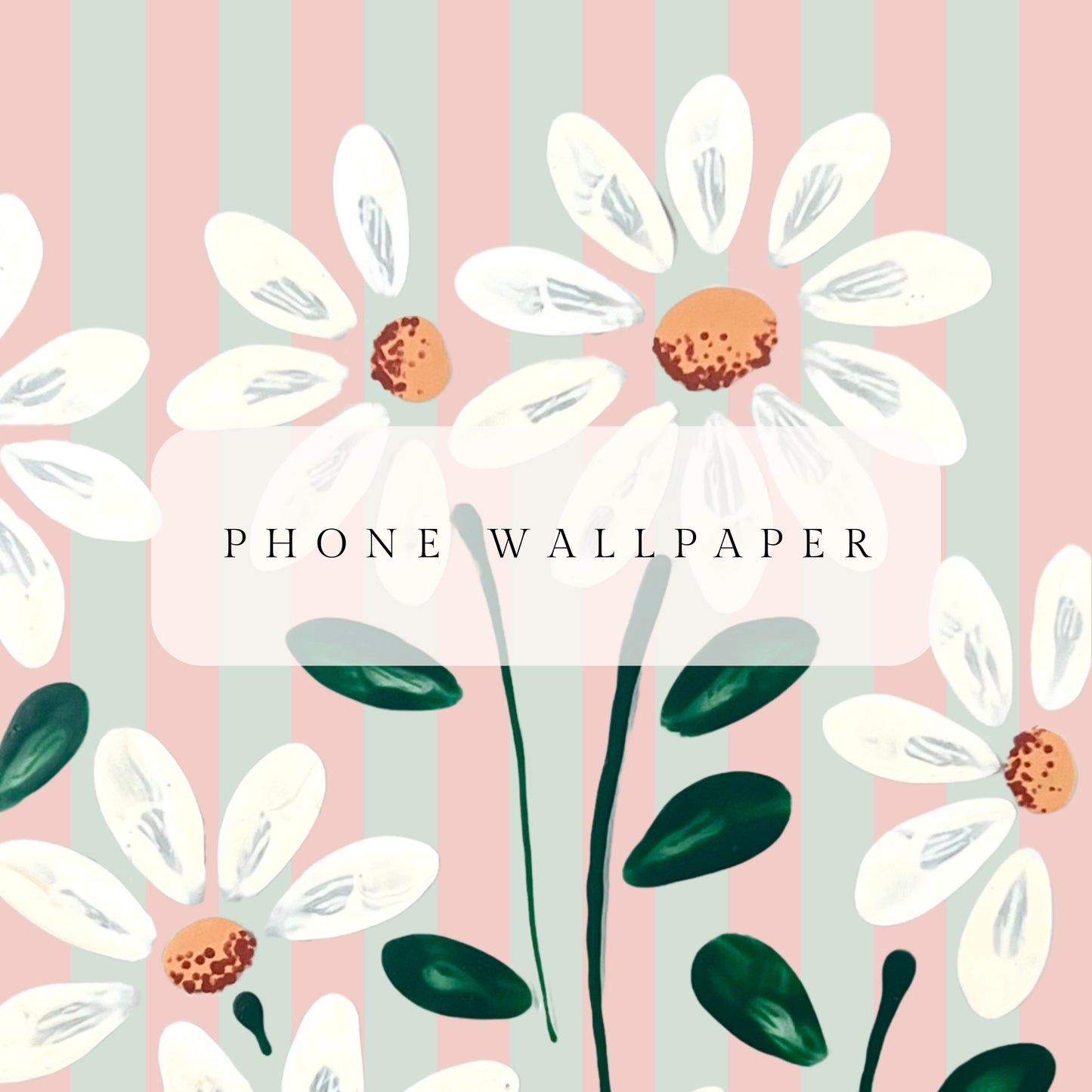 Phone Wallpaper Digital Download | Dusty + Sage Daisy
