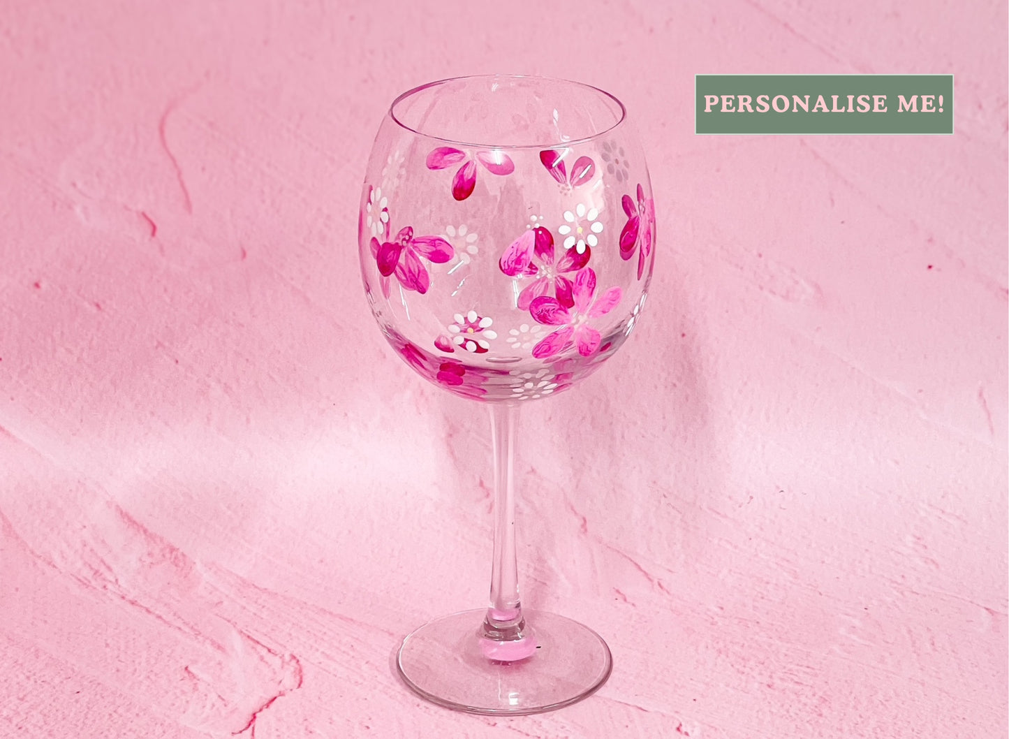 Hand-painted Bowl Wine Glass - Barbie (Upcycled Glass) | Personalise Me!