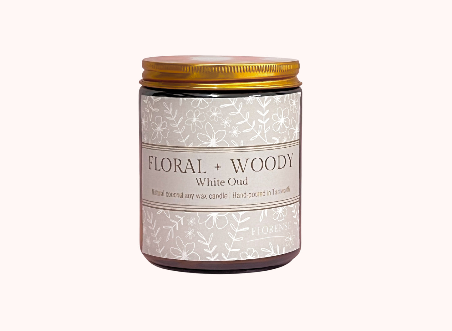Amber Candle | Floral + Woody (White Oud)