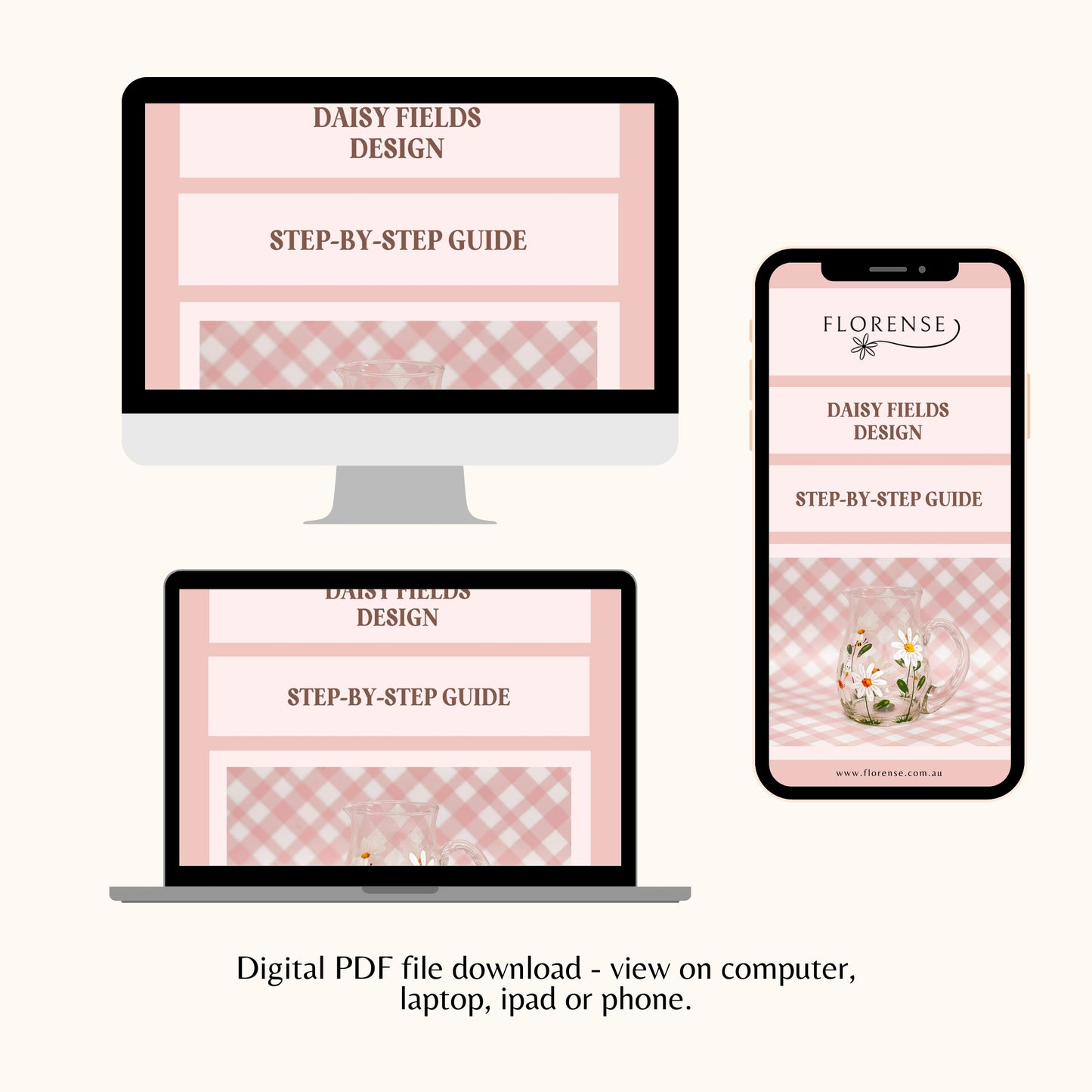 Daisy Fields | Glass Painting Step-by-step Guide (Digital Download)