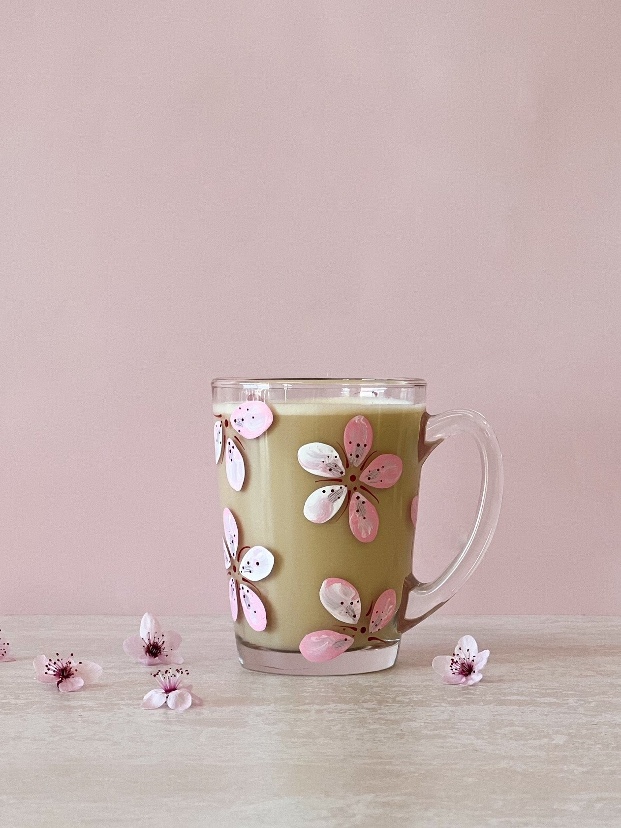 Hand-painted Coffee Mug | Cherry Blossom