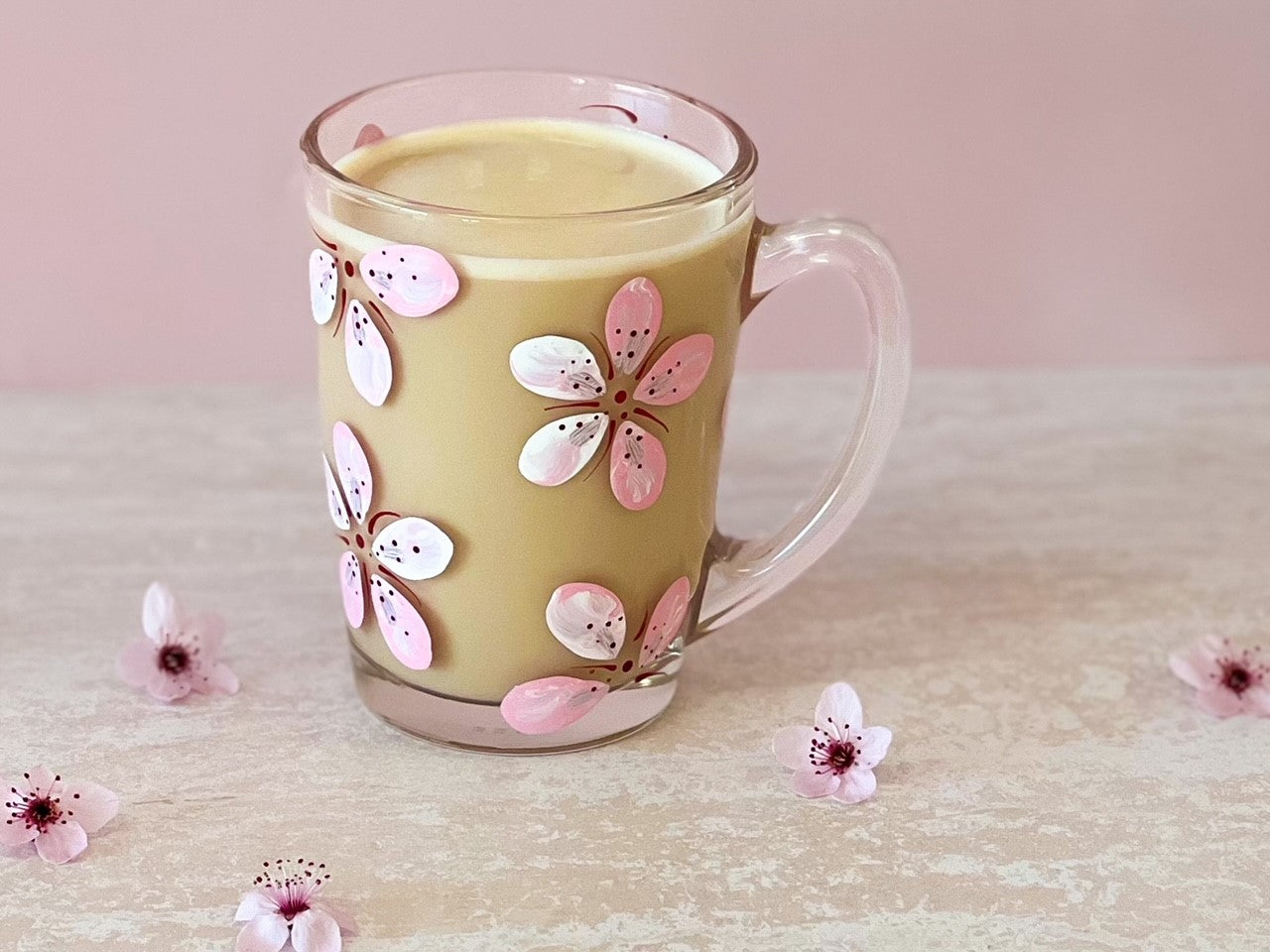 Hand-painted Coffee Mug | Cherry Blossom