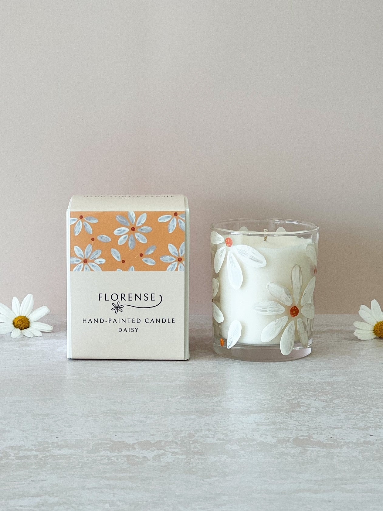 Hand-painted Candle | Daisy