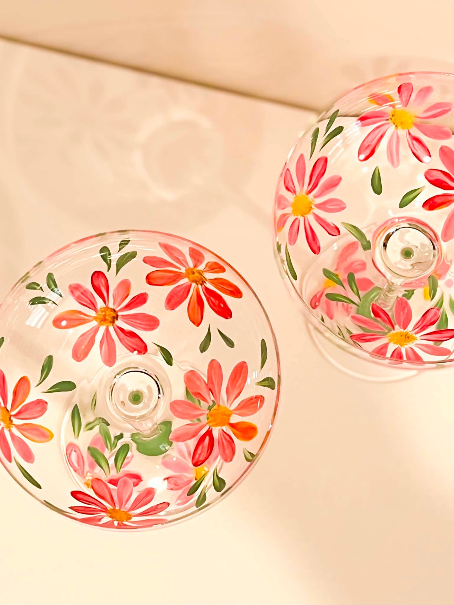 Hand-painted Coupe Glass - Gigi
