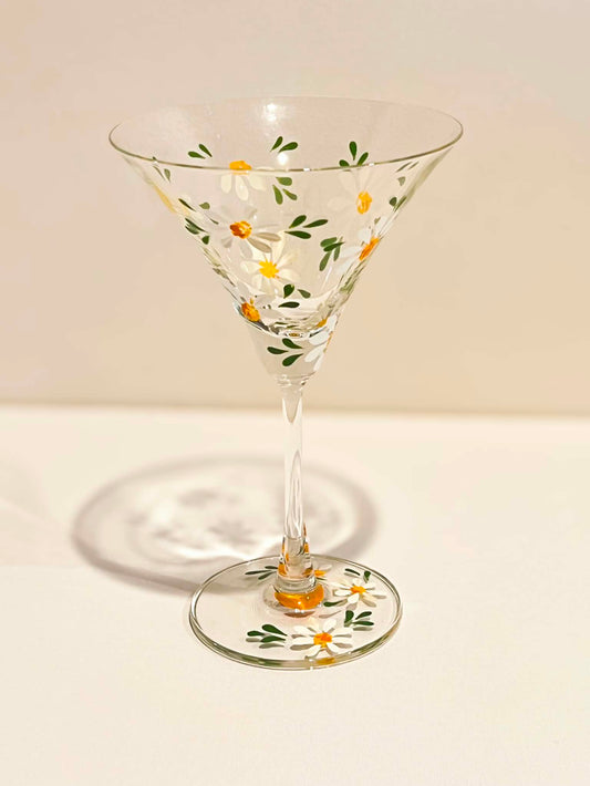 Hand-painted Martini Glass - Delphine