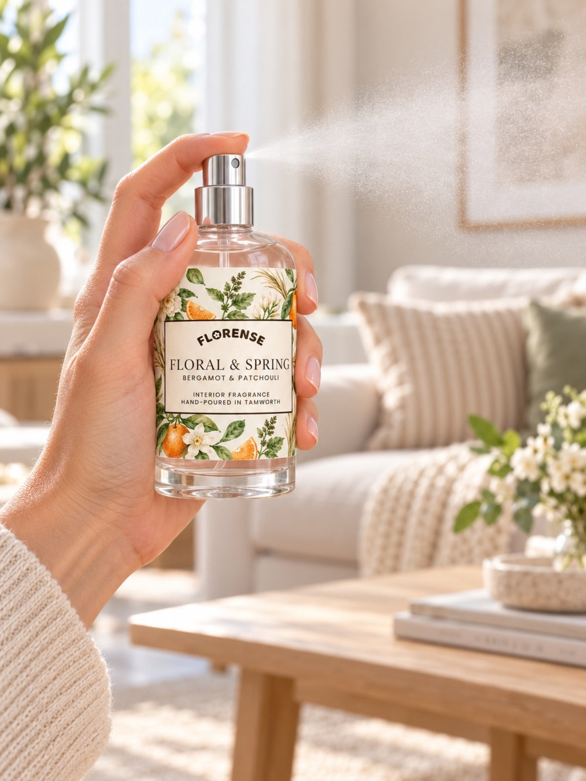 Interior Fragrance - Floral + Spring (Patchouli and Bergamot)