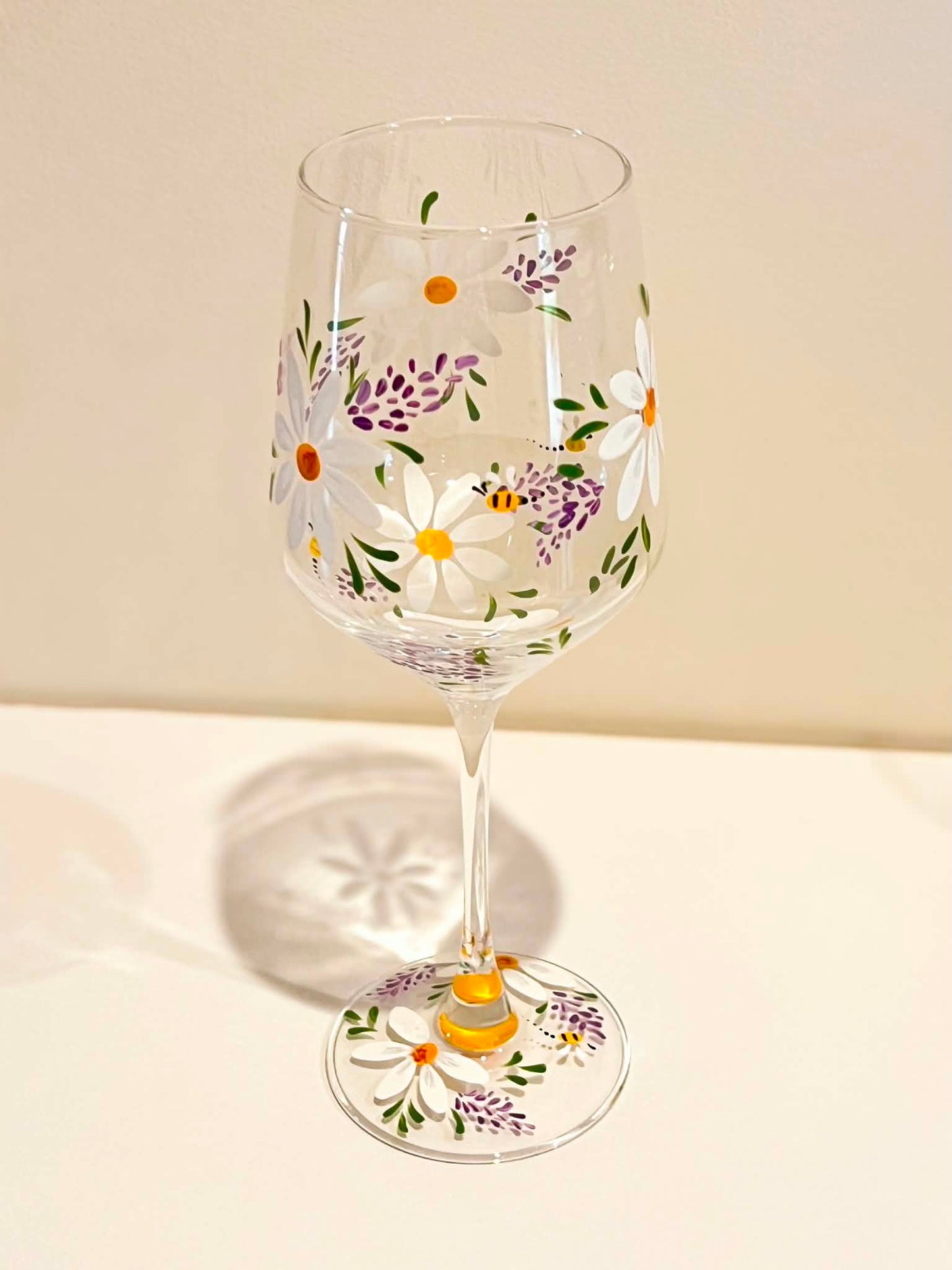 Hand-painted Wine Glass - Margot