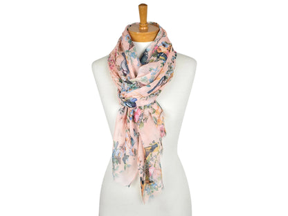 Bird Garden Scarf - Pink