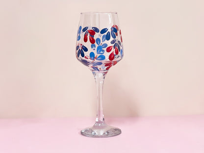 Hand-painted Wine Glass - Era #10