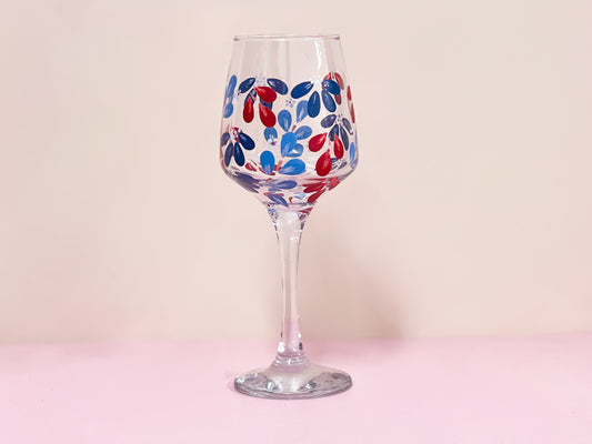 Hand-painted Wine Glass - Era #10