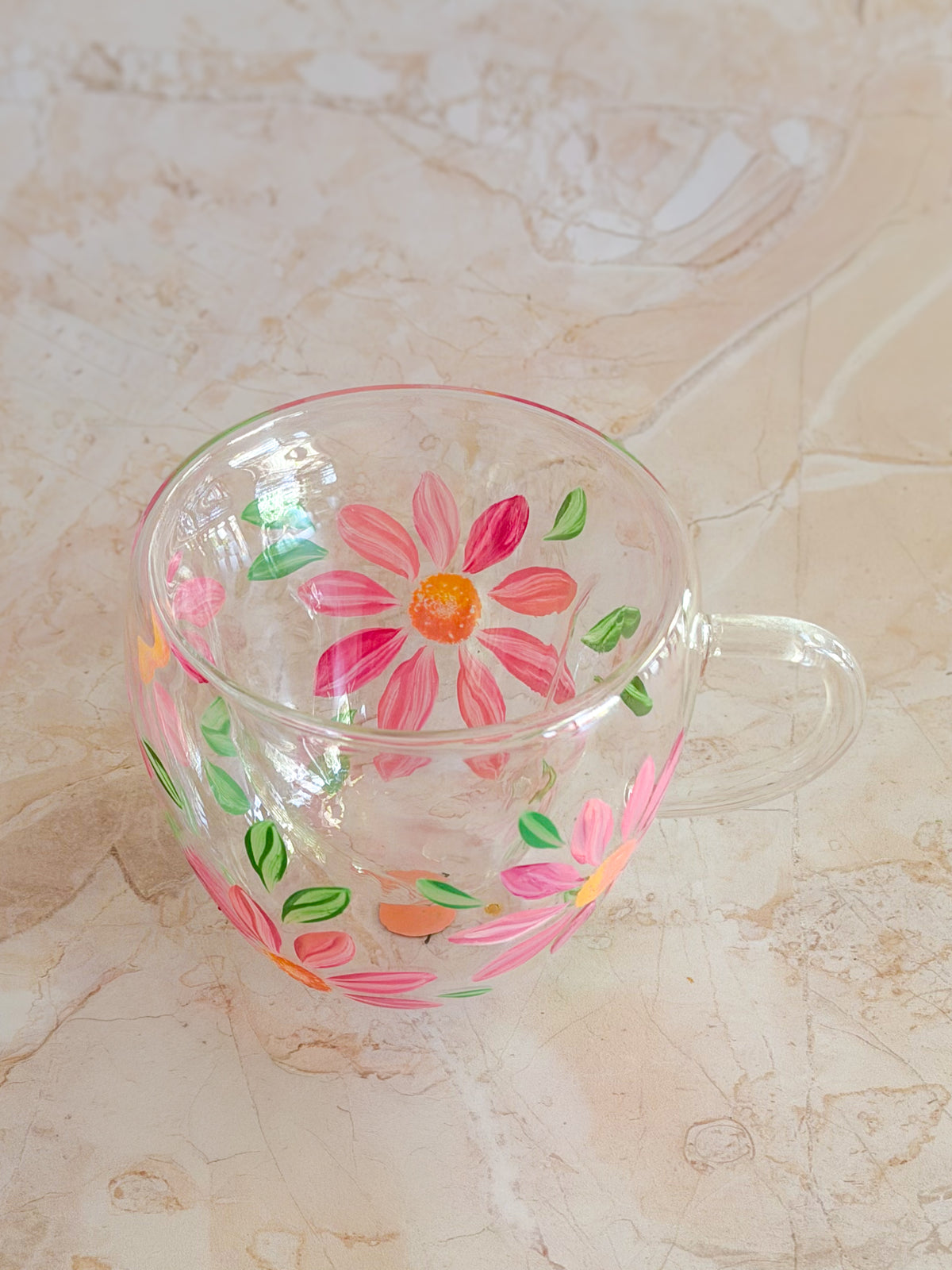 Hand-painted DW Heart Mug - Spring Blossom