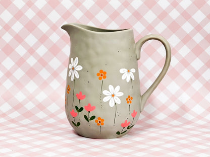 Hand-painted Jug Vase - Wildflorals