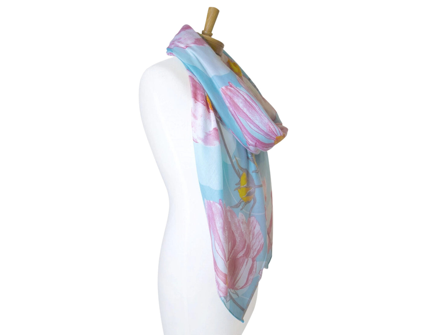 Japanese Windflower Scarf - Blue