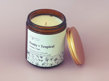 Amber Candle | Fruity + Tropical (Coconut + Lime)