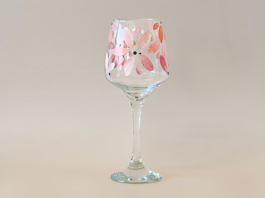 Hand-painted Wine Glass | Gerbera