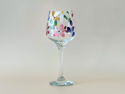 Hand-painted Wine Glass | Meadow