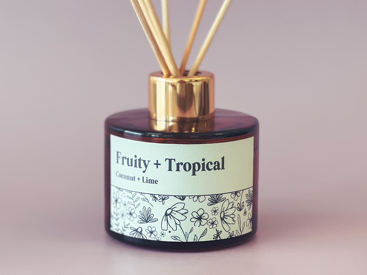 Amber Diffuser | Fruity + Tropical (Coconut + Lime)