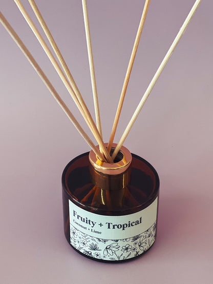 Amber Diffuser | Fruity + Tropical (Coconut + Lime)