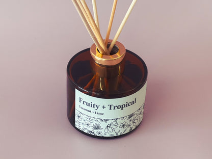 Amber Diffuser | Fruity + Tropical (Coconut + Lime)