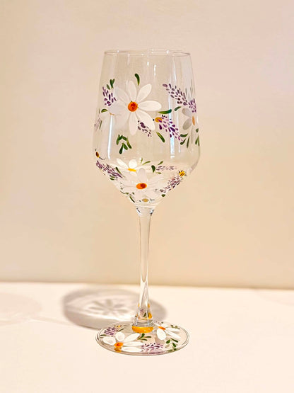 Hand-painted Wine Glass - Margot