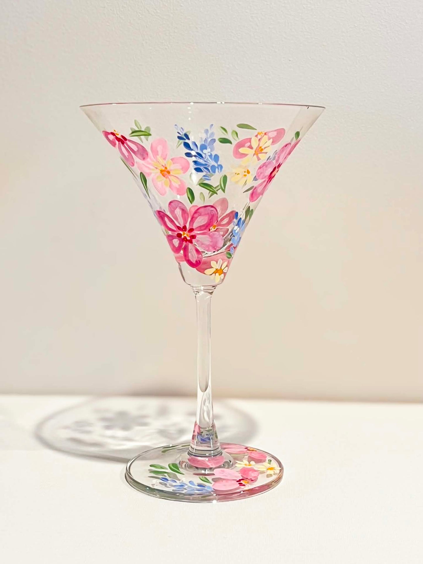 Hand-painted Martini Glass - Clementine