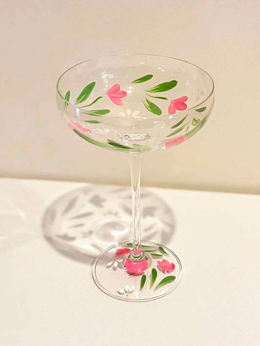 Hand-painted Coupe Glass - Tallulah