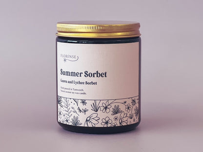 Amber Candle | Summer Sorbet (Guava + Lychee Sorbet)