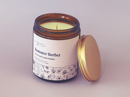 Amber Candle | Summer Sorbet (Guava + Lychee Sorbet)