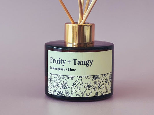 Amber Diffuser | Fruity + Tangy (Lemongrass + Lime)