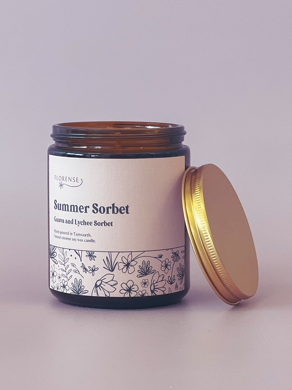 Amber Candle | Summer Sorbet (Guava + Lychee Sorbet)