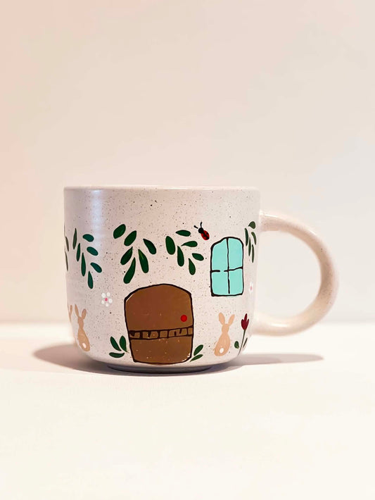Hand-Painted Stoneware Mug - Winnie Blossom